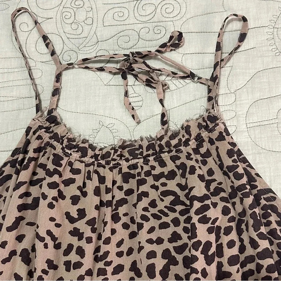 Anthropologie Sundry Leopard Midi Cotton Lined Dress Size 3 / Large - Picture 5 of 13